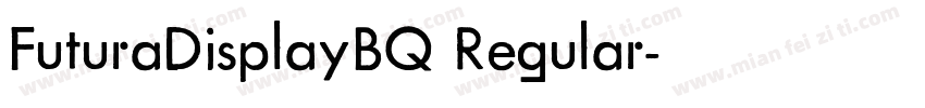 FuturaDisplayBQ Regular字体转换